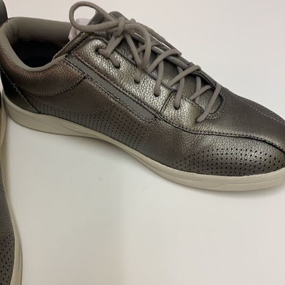 Easy Spirit Freney Dk Grey Metallic Leather Shoes B16B - Picture 8 of 9